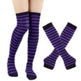 thumbnail image 1 of Bas Rayés Chaussettes Hautes pour Femmes Chaussettes d'Halloween Chaussettes, 1 of 3