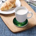thumbnail image 5 of Green Christmas Tree Coasters Absorbent Moisture Non-Slip Drink Coaster Ceramic Stone with Cork Base Desktop Protection, 2PCS, 5 of 6
