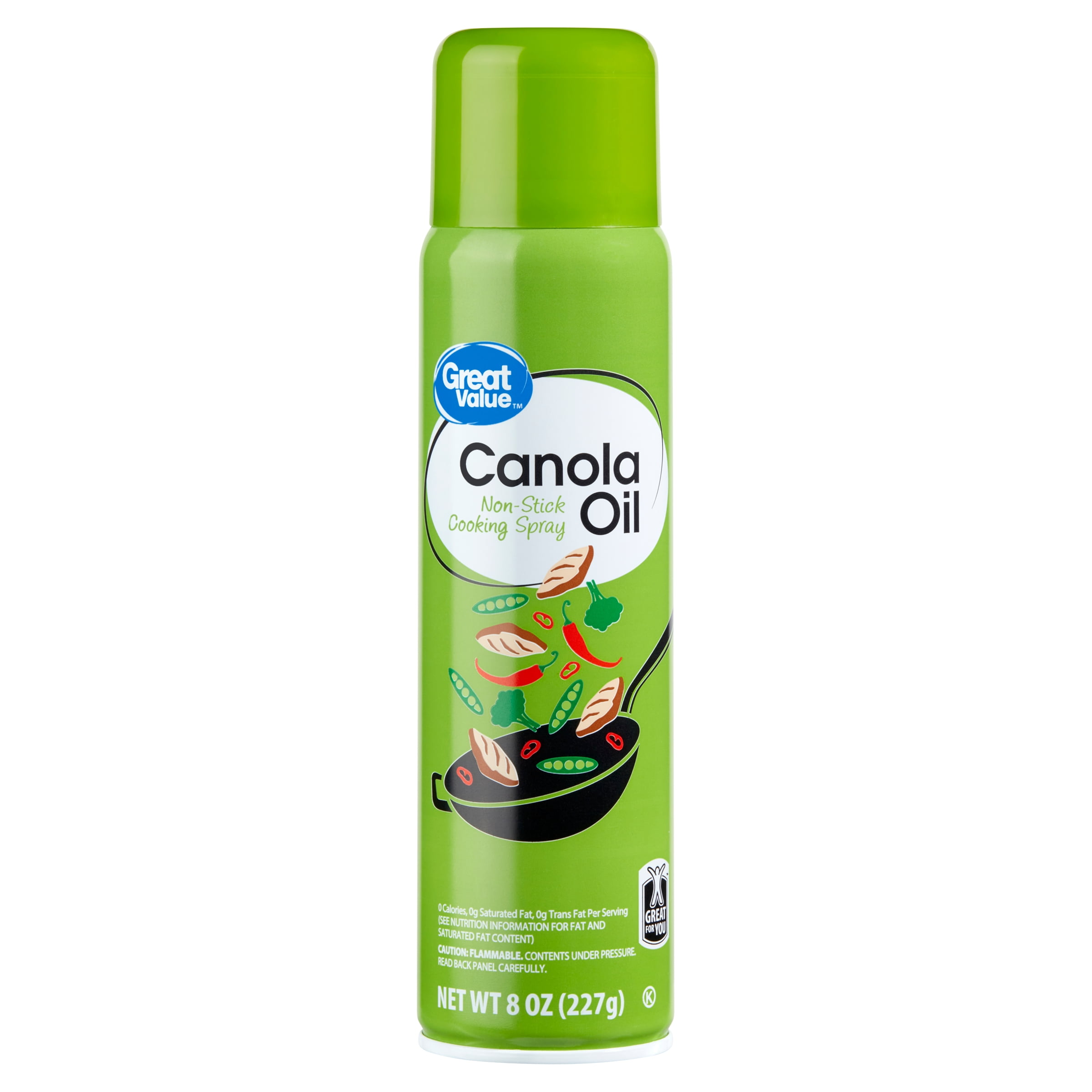 Great Value Canola Oil NonStick Cooking Spray, 8 oz