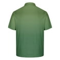 thumbnail image 4 of Dovford Men's Gradient Shirts Casual Stylish Button Down Short Sleeve Polo Shirts Summer Shirts Loose Athletic Pullover Tee 2024, 4 of 5