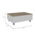 thumbnail image 5 of Tuhome Furniture Gambia Lift Top Rectangular Coffee Table in White/Light Oak, 5 of 9