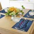 thumbnail image 4 of Ambesonne Fitness Place Mats Set of 4, No Pain No Gain Words, Standard Size, Blue Pink Pale Blue, 4 of 6