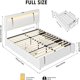 thumbnail image 3 of full size bed frame, Headboard with RGB LED lights and 2 storage drawers, Modern Upholstered Faux Leather Smart Platform Bed My Lux Decor Round, 3 of 8