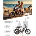 thumbnail image 6 of Heybike Saturn Electric Bike for Adults 20", 750W E-Mountain Bike with Speedometer, 52V 18.4AH Removable Battery 50 Miles E Bicycle Class 3,UL2849, 6 of 9