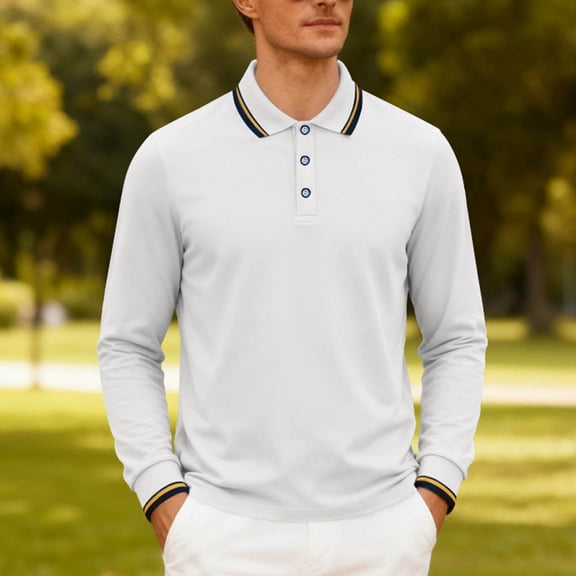 BLCHUNen Business Casual Tops for Men Button Turndown Collar Pullover Lightweight Office Meeting Work Long Sleeve Shirts