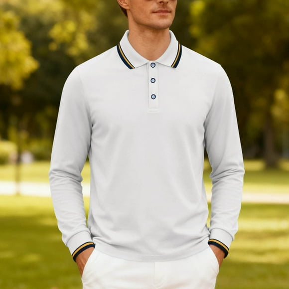 Ceisia Men's Winter Casual Solid Color Button-Up Turndown Collar/Lapel Long Sleeve Shirt - Comfortable Daily Outdoor Gift Wear