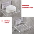 thumbnail image 4 of Soap Holder Soap Tray Soap Saver Bar Dish Self Draining Soap Dishes for Soap Sponge Dryer Bathroom Toilet Shower Kitchen Restaurant Counter Drill- Free and Crystal Clear(2pcs), 4 of 8