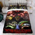 thumbnail image 4 of Alas de Fuego Conjunto de sábanas temático, trío de piezas, cómodo y amigable con la piel, diseño único, regalo de decoración para el hogar para familiares, amigos y fans, 90 cm * 190 cm, 4 of 6