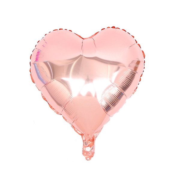 [25pcs] Heart shaped balloon aluminum film balloon love aluminum foil ball [rose gold] [bagged] [pop group]