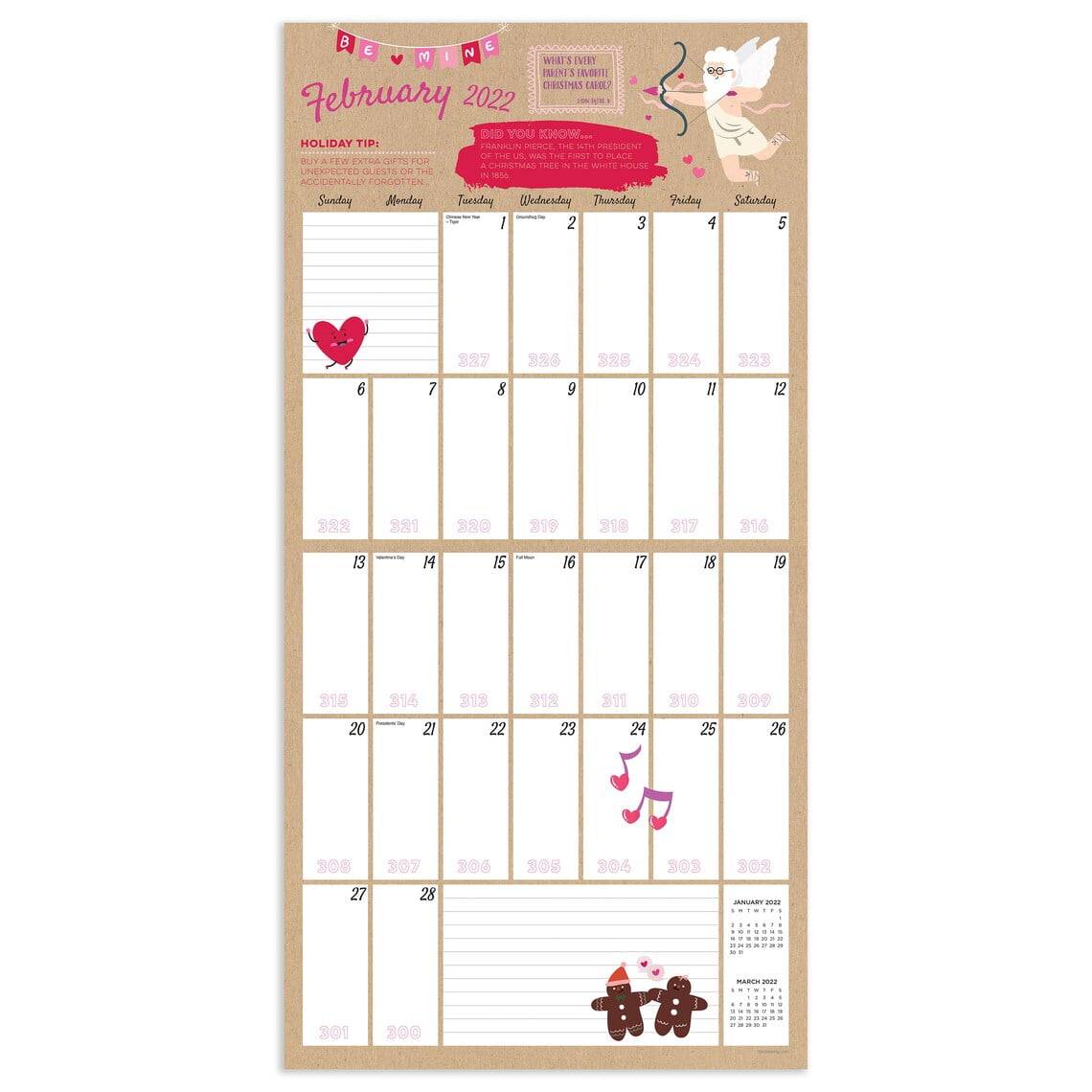 Organized Christmas Countdown 2022 2022 - 2023 Monthly Wall Calendar, 16 Month Large Grid,, Christmas Countdown  Theme, 12 X 12 In. - Walmart.com