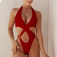 thumbnail image 1 of One-piece Swimsuit One-piece Solid Color bikini Sexy bikini One-piece Swimsuit, 1 of 6