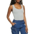 thumbnail image 2 of Womens Ribbed Knit Seamless Scoop Neck Sleeveless Bodysuit, 2 of 5