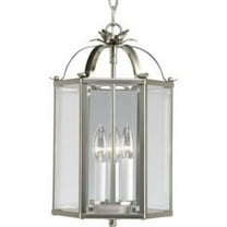 Flat Glass Three-Light Foyer Pendant