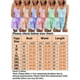 thumbnail image 2 of Tie Dye Tank Romper for Women Summer Sleeveless Shorts Romper Crewneck Drawstring Waist Pajamas Ladies Gradient Color Shorts Jumpsuit S-5XL, 2 of 2