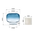 thumbnail image 5 of Mainstays 5.2" Blue Ombre Glass Hurricane Home Pillar Candle Holder Small, 5 of 9