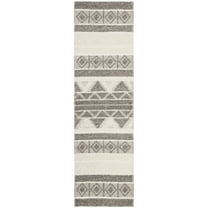 SAFAVIEH Natura Christabella Geometric Runner Rug, Ivory/Grey, 2'3" x 6'