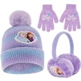 thumbnail image 1 of Set de gorro de invierno, orejeras y guantes para niños Disney Frozen, 1 of 6