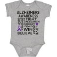 thumbnail image 3 of Inktastic Alzheimers Disease Awareness Month Ribbon Boys or Girls Baby Bodysuit, 3 of 5