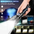 thumbnail image 2 of Brightest Flashlights High Lumens Rechargeable, 500000 Lumens 50W Super Bright LED Flashlights USB with 5 Modes, High Power Flashlight Handheld Flash Light for Emergencies Camping, 2 of 7