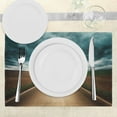 thumbnail image 3 of Ambesonne Landscape Place Mats Set of 4, Roads Travel Clouds, Standard Size, Brown Teal, 3 of 6