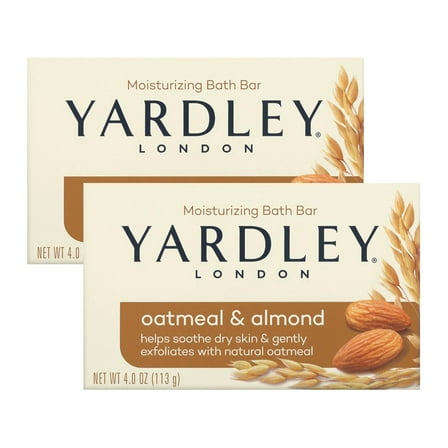 Yardley London Moisturizing Bath Bar Oatmeal & Almond 4.0 Oz. Pack of 2
