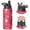 Black-1, variant on Christmas 18 oz Insulated Stainless Steel Water Bottle with Straw & Cleaning Brush , Leakproof, BPA-Free, 304 Stainless Steel, Wide Mouth, Travel Mug for Car, Gym, Office
