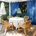 thumbnail image 4 of Outdoor Curtains for Patio Waterproof, Blue Night Landscapes Outdoor Privacy Panels Grommet, Christmas Winter Snowfall Forest Blackout Outside Curtains for Porch/Cabana 54"x95", 1 Panel, 4 of 8