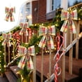 thumbnail image 2 of Christmas Plaid Bow Ornament – Fabric Hanging Decoration for Tree, Window, Wall or Gift Wrapping, Classic Holiday Ribbon Decor for Home, Wedding, Party, 2 of 5