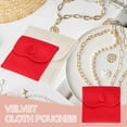 thumbnail image 5 of Uxcell 6x4 Inch Velvet Jewelry Pouches, Gift Bags with Snap Button for Jewelry Storage, Beige 6 Pcs, 5 of 6