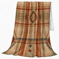 thumbnail image 2 of Southwestern Geometric Medallion Autumn Accent, Cozy Artistic Scene, Warm Flannel Blanket for Ranch House and Living Room, Animal Lovers Thanksgiving Gift, Artistic Home Decor, 2 of 9