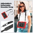 thumbnail image 7 of Case for Lenovo Tab One/K9 8.7 Inch 2025 with Screen Protector, 360 Degree Rotating Kickstand Hand Strap Heavy Duty Shockproof Cover with Shoulder Strap, Red, 7 of 7