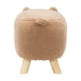 thumbnail image 4 of Talia the Teddy Bear Children's Stool, Brown Faux Fur, 4 of 7