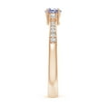 thumbnail image 5 of Angara Natural 0.25 Ct. Tanzanite with Diamond Classic Ring in 14K Rose Gold for Women (Ring Size: 12), 5 of 11