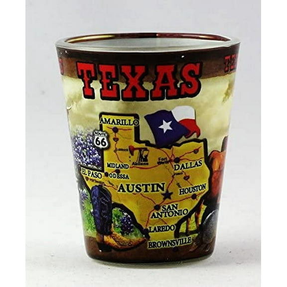 Texas State Collage Shot Glass rtp