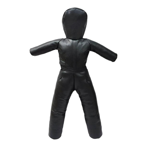 Muñeco de lucha para niños de 120 cm, sin relleno, para karate y MMA Negro