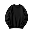 thumbnail image 4 of Girls Oversized Crewneck Sweatshirt Long Sleeve Pullover Tops Drop Shoulder Side Split Fleece Sweatshirts Casual Fall Clothes for Kids 3-14Y, Black 110, 4 of 4