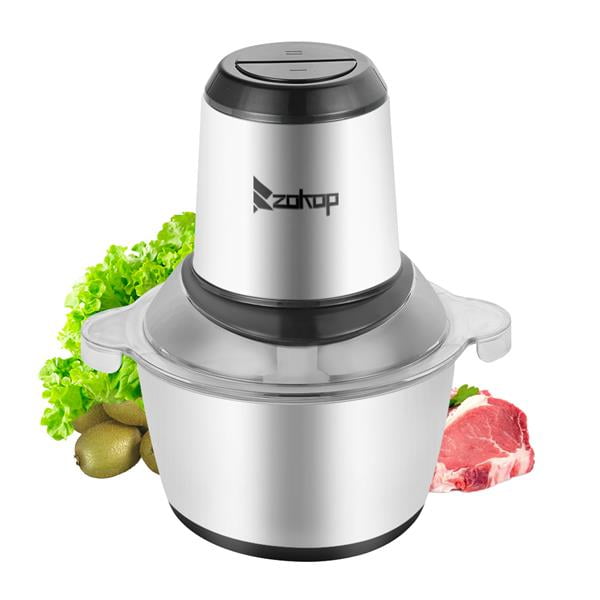ZOKOP Meat Grinder, Food Chopper 2L Stainless Steel Food Processor for