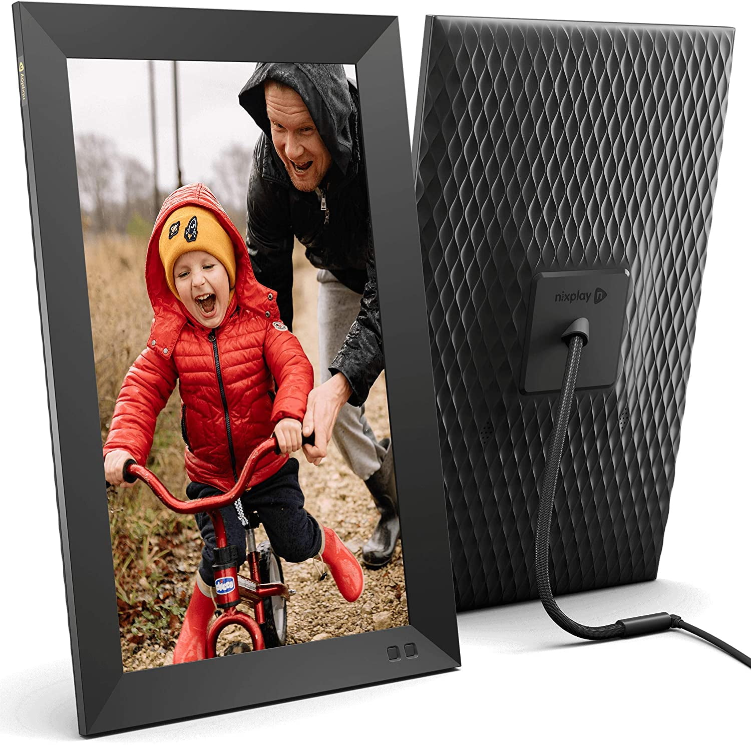 Leoie 15 inch Digital Picture Photo Frame 1280x800 HD Resolution 16:9 Wide Picture Screen Clear and Distinct Display Black US Plug
