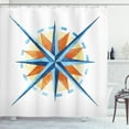 thumbnail image 1 of Ambesonne Compass Shower Curtain, Watercolor Directions, 69"Wx75"L, Burnt Sienna Blue, 1 of 3