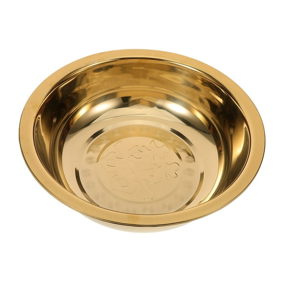 TEHAUX Stainless Steel Wash Basin with Elegant Golden Finish for Home, Kitchen, Bathroom - , Easy to Clean and Convenient
