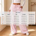 thumbnail image 3 of Kezqiaxn Wide Leg Pants for Women Striped Elastic Waist Drawstring Loose Casual Trousers with Pockets Women's Clothing Pink XS, 3 of 5