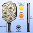 thumbnail image 3 of Pickleball Paddles Set,Pioneer Flower Floral Print Pattern Fiberglass Surface Pickleball Racket Set with 2 Indoor Outdoor Pickleball Balls and Pickleball Bag,Pickle-ball Equipment, 3 of 6