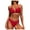 A88-Red, variant on Women's Bikini Swimsuits for Women Bathing Suits Top Ruched Two Piece Tummy Control Round Neck with V-Wire Swim Suits Gibobby(M,Black)
