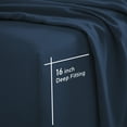 thumbnail image 4 of Thread Count - 100% Cotton Double Brushed Flannel Sheet Set - 170 GSM Heavyweight, Deep Pockets, Pre-Shrunk & Anti-Pill, All Around Elastic – Full Indigo, 4 of 7