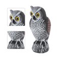 TUMALL Owl Decoys To Scare Birds Away Fake Tree Owl Statue Plastic