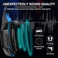 thumbnail image 2 of Gaming Headset, G2000 Wired Over-Ear Headset with Noise-Canceling Microphone, Soft Ear Cushions and Bass Surround Sound, Compatible with PS5/Xbox/PC,Blue, 2 of 8