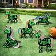 thumbnail image 5 of GuassLee 5pcs Halloween Colorful Unicorn Silhouette with Glow in Dark Skeletons Yard Signs with Stakes for Outdoor Yard Garden Lawn Decor, 5 of 7