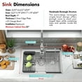 thumbnail image 5 of 30''L x 22''W Drop in Single Bowl Kitchen Sink Scratch-Resistant Nano Finish With Bottom Grid, 5 of 10