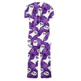 thumbnail image 5 of JOANKDMI 2 Piece Sleepwear PJs Outfit Womens Cute Ghost Lightweight Spiderweb Print Pajama Costume for Halloween Party Roleplay Novelty Loungewear Suit Clothing, S-3XL, 5 of 6