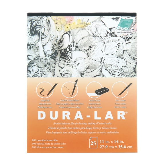 Grafix Dura-Lar Pad, .005mm, Matte, 11in x 14